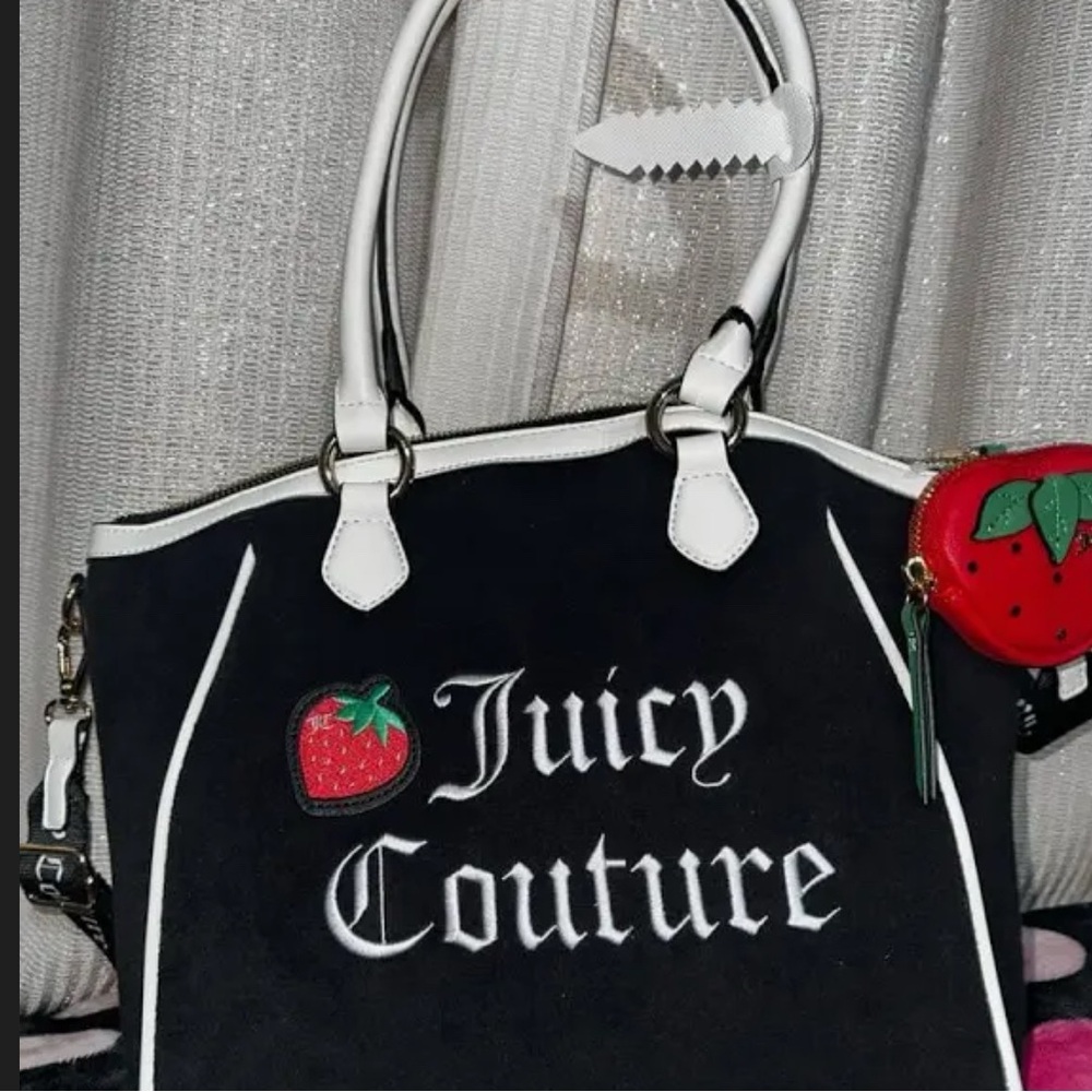 Juicy Couture strawberry Black and White Women's Bag